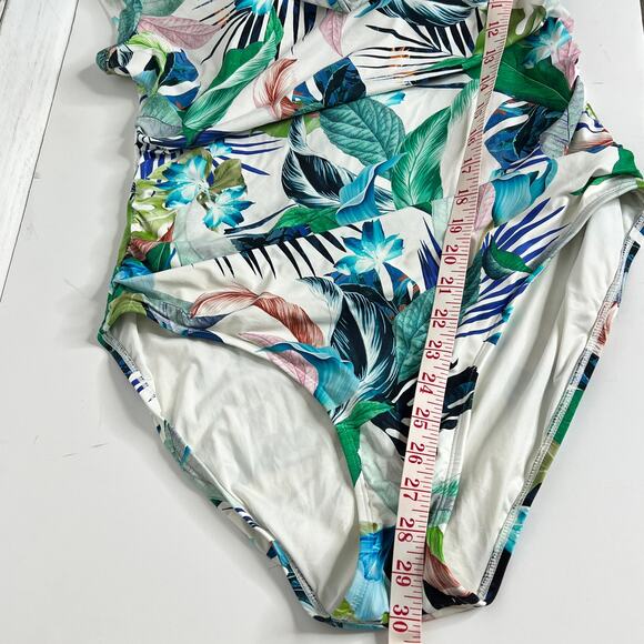 La Blanca In The Moment One Piece Off Shoulder Swimsuit Size 16 - Picture 9 of 10